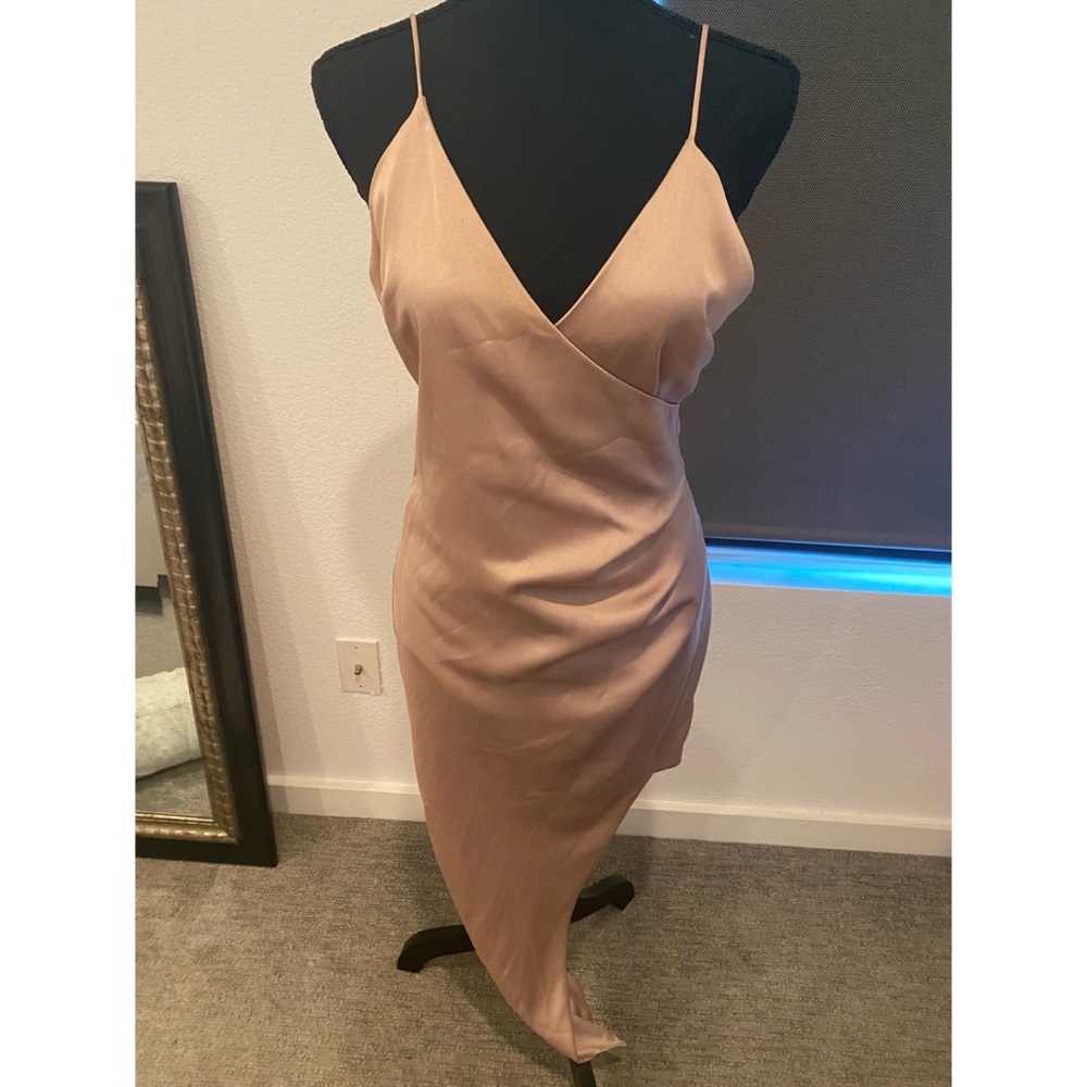 Beautiful Satin Like Champagne Dress